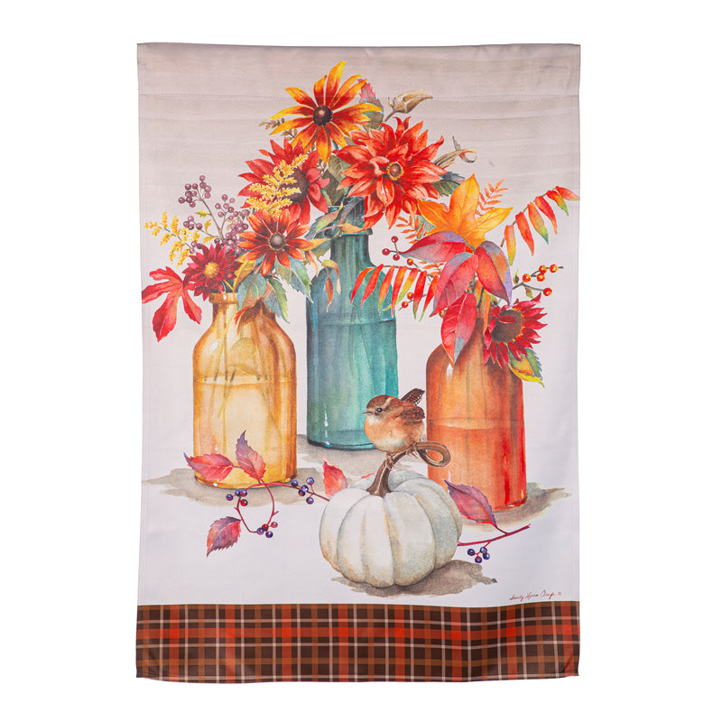 Evergreen Flag,Collecting Autumn Suede House Flag,28x0.02x44 Inches