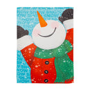 Happy Snowman Suede House Flag,13s12509