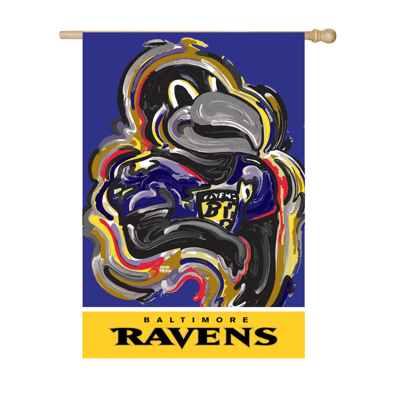 Evergreen Flag,Baltimore Ravens, Suede REG Justin Patten,29x43x0.2 Inches