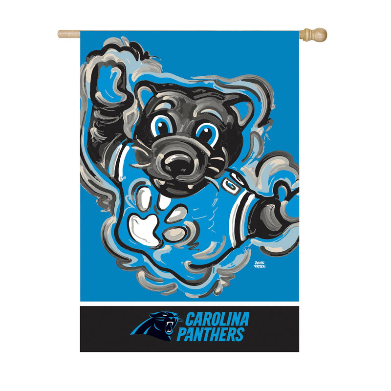Evergreen Flag,Carolina Panthers, Suede REG Justin Patten,29x0.2x43 Inches