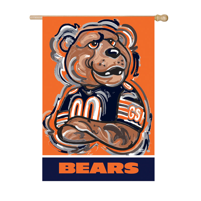 Evergreen Flag,Chicago Bears, Suede REG Justin Patten,29x0.2x43 Inches