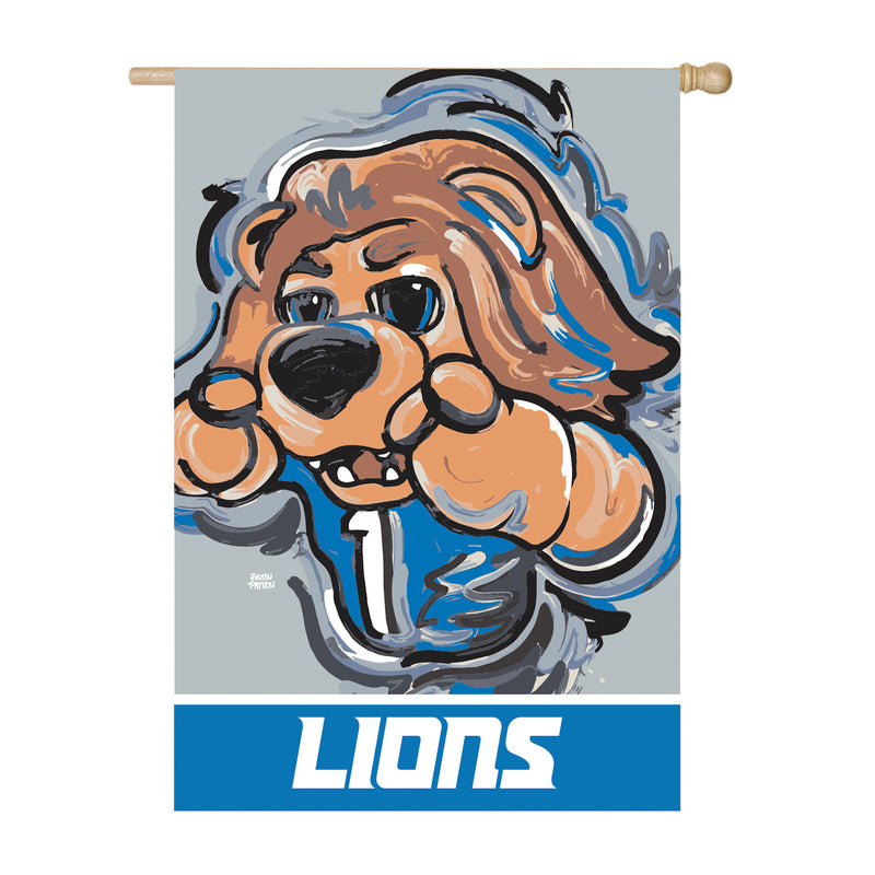 Evergreen Flag,Detroit Lions, Suede REG Justin Patten,29x43x0.2 Inches