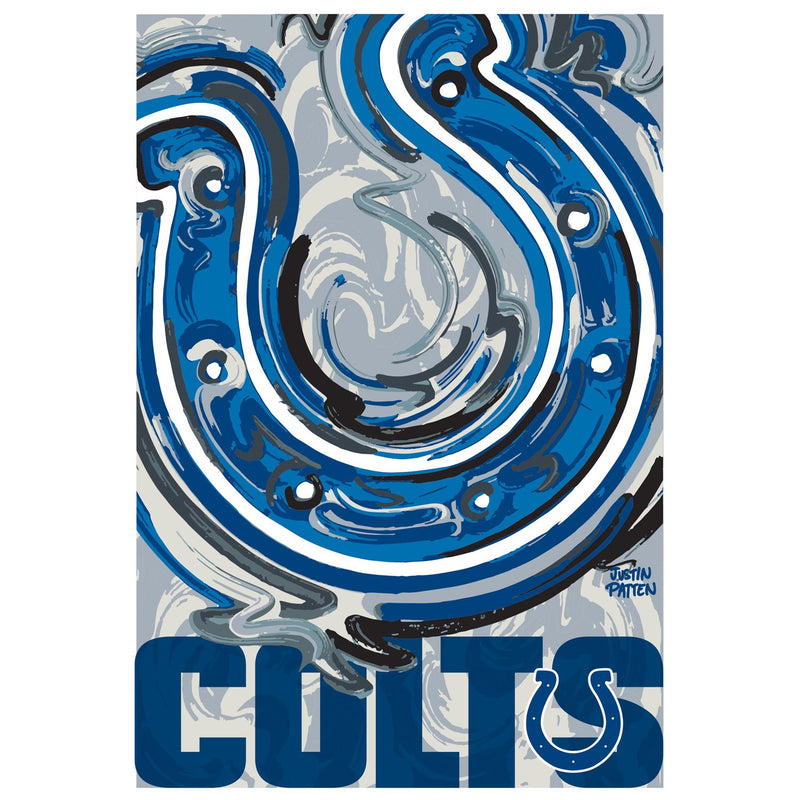 Evergreen Flag,Indianapolis Colts, Suede REG, Justin Patten Logo,43x29x0.2 Inches