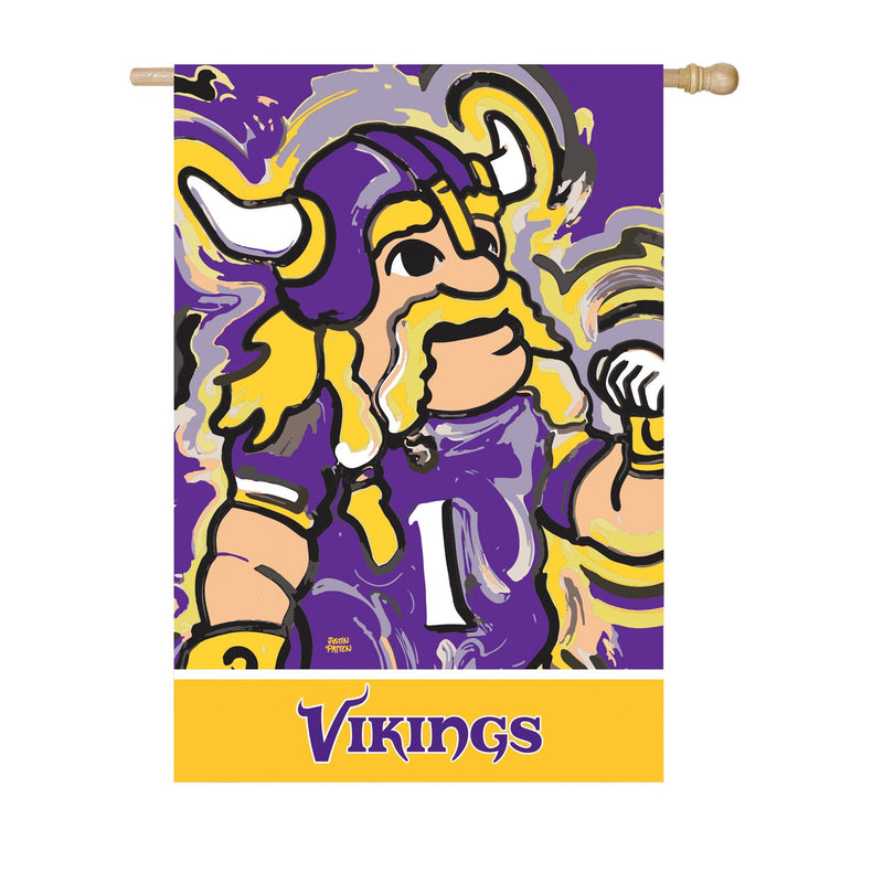 Evergreen Flag,Minnesota Vikings, Suede REG Justin Patten,29x0.2x43 Inches