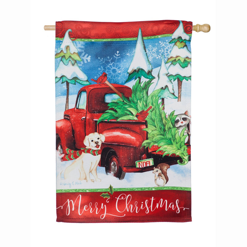 Bringing Home the Tree House Suede Flag,13s8590