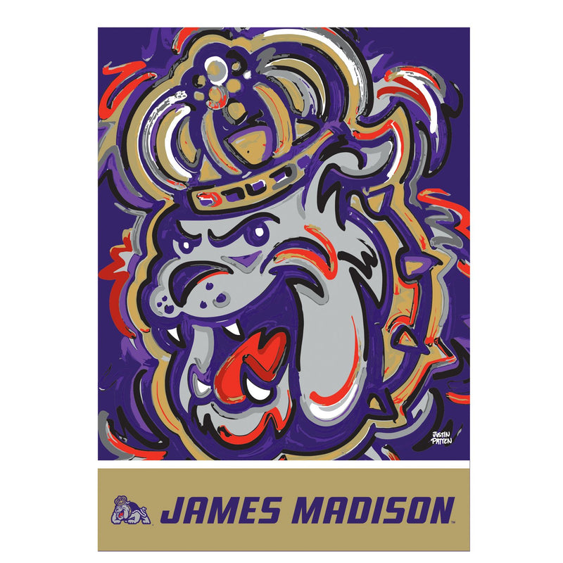Evergreen Flag,James Madison University, Suede REG, Justin Patten,0.2x29x43 Inches