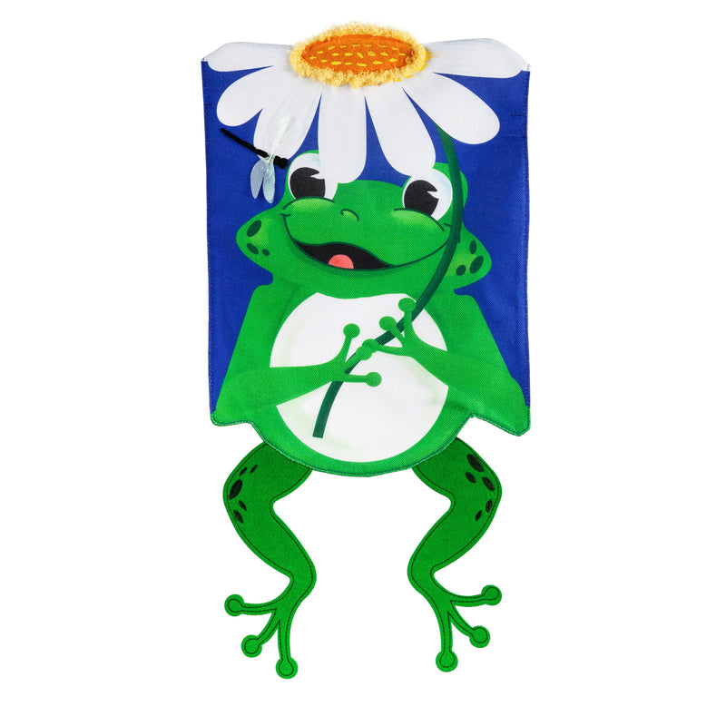 Shaped Frog House Burlap Flag,13b9684