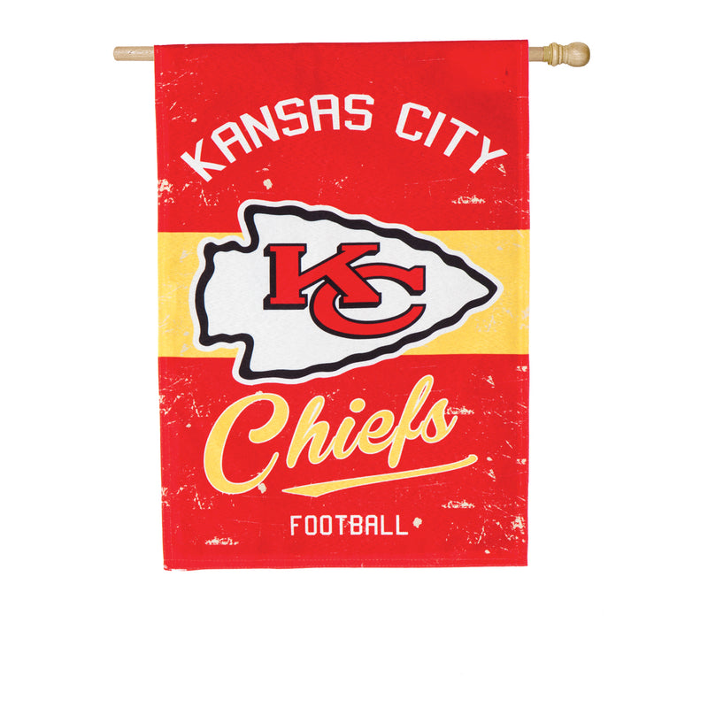 Evergreen Kansas City Chiefs, Vintage Linen REG, 44'' x 28'' inches