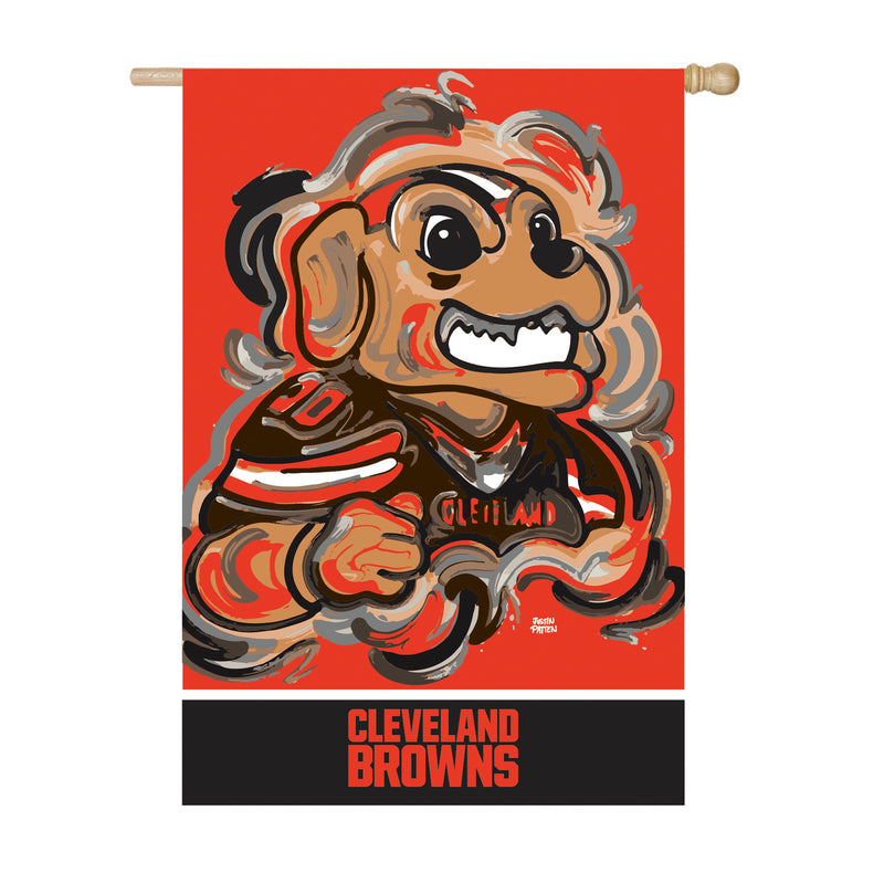 Evergreen Cleveland Browns, Suede REG Justin Patten, 43'' x 29'' inches