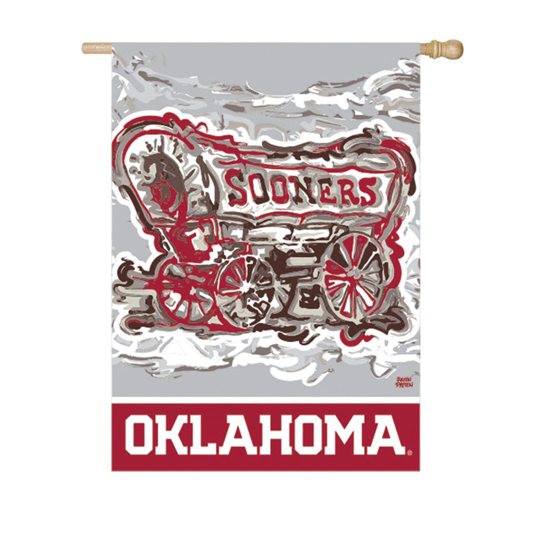 Evergreen University of Oklahoma, Suede REG Justin Patten, 43'' x 29'' inches