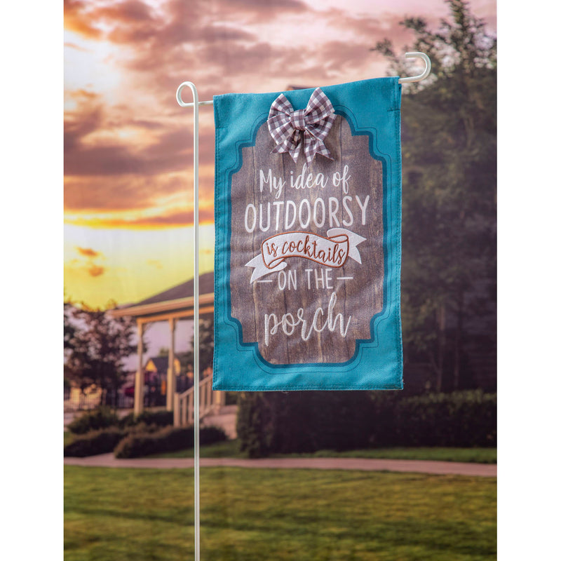 Evergreen Flag,My Idea of Outdoorsy Garden Burlap Flag,12.5x0.2x18 Inches