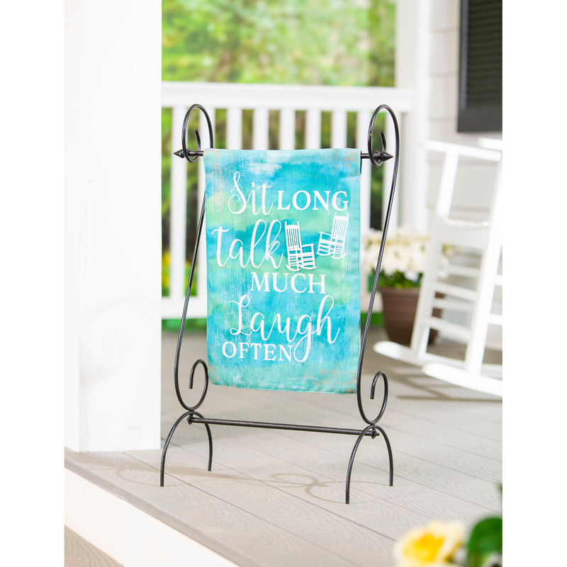 Sit Long Talk Much Garden Burlap Flag,14b10318