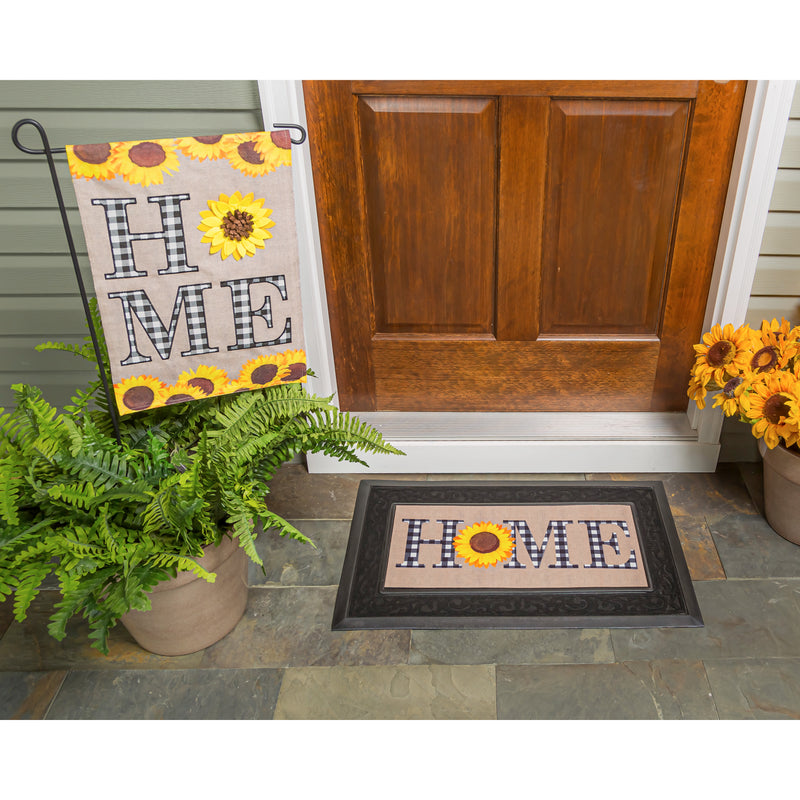 Evergreen Flag,Sunflower Home Garden Burlap Flag,12.5x18x0.2 Inches