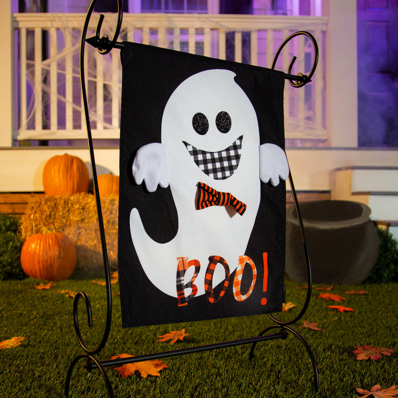 Girl and Boy Ghost Reversible Garden Burlap Flag,14b10510fb