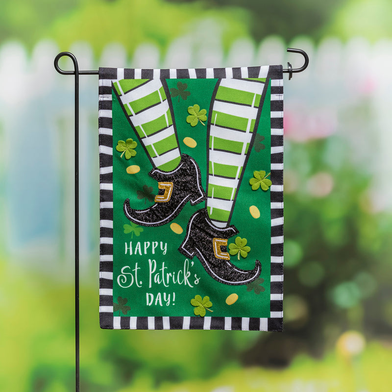 Evergreen Flag,Dancing St. Patrick's Day Garden Burlap Flag,0.2x12.5x18 Inches