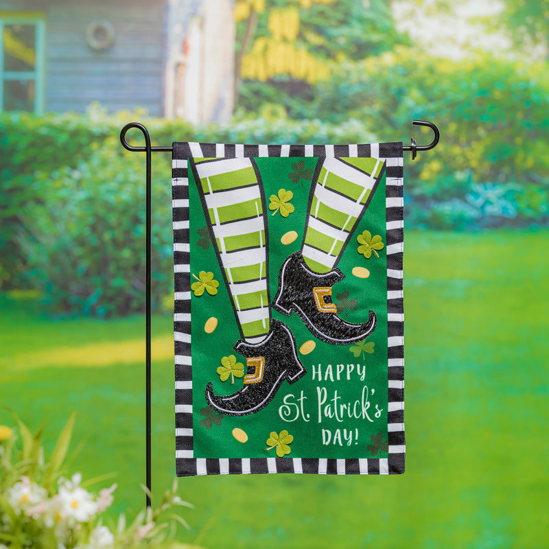 Evergreen Flag,Dancing St. Patrick's Day Garden Burlap Flag,0.2x12.5x18 Inches