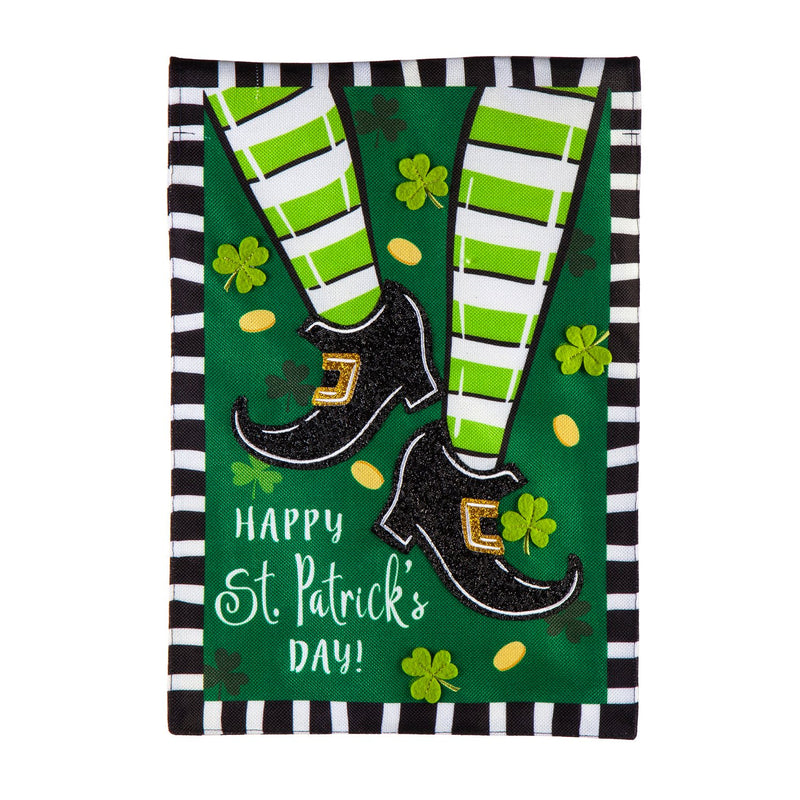 Evergreen Flag,Dancing St. Patrick's Day Garden Burlap Flag,0.2x12.5x18 Inches