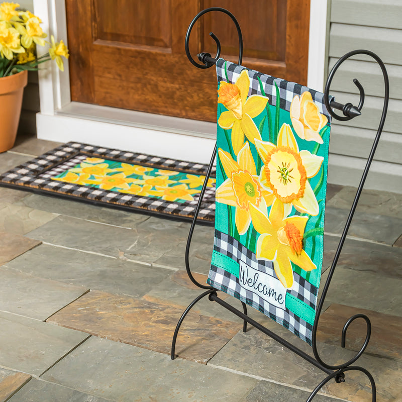 Evergreen Flag,Daffodil Garden Garden Burlap Flag,0.2x12.5x18 Inches