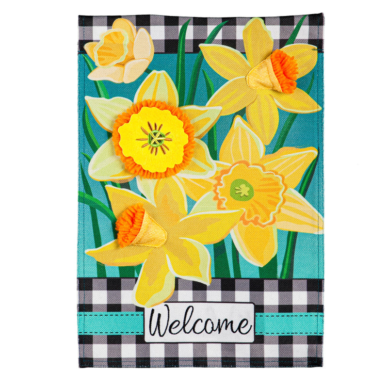 Evergreen Flag,Daffodil Garden Garden Burlap Flag,0.2x12.5x18 Inches