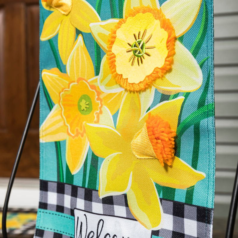 Evergreen Flag,Daffodil Garden Garden Burlap Flag,0.2x12.5x18 Inches