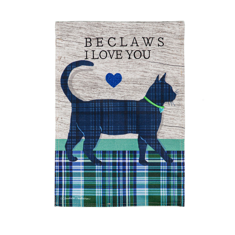 Evergreen Flag,Beclaws I Love You Garden Burlap Flag,0.2x12.5x18 Inches