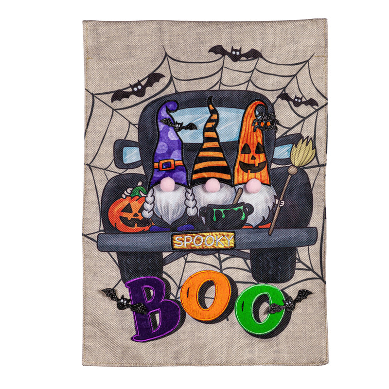 Evergreen Flag,Spooky Truck Garden Burlap Flag,12.5x0.2x18 Inches