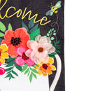 Watering Can Welcome Burlap Garden Flag,14b11756