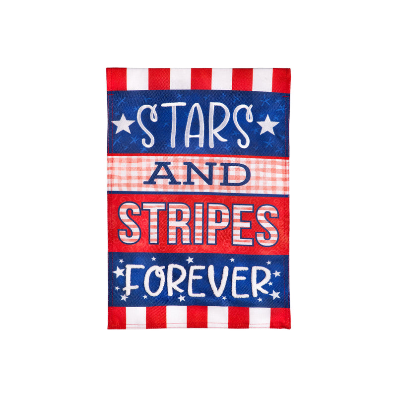 Evergreen Flag,Stars and Stripes Forever Burlap Garden Flag,0.2x12.5x18 Inches