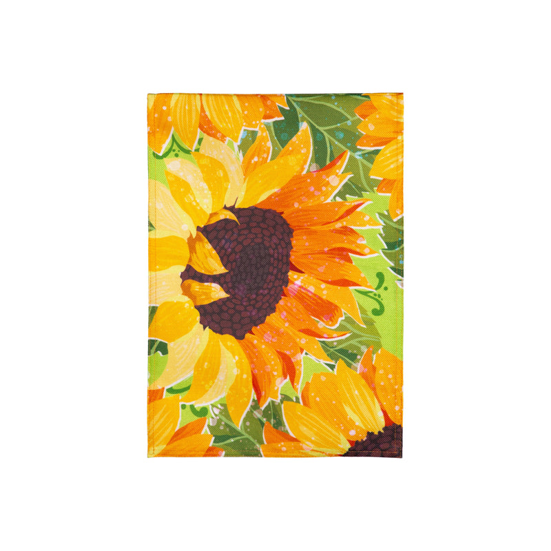 Evergreen Flag,Sunflowers in the Garden Burlap Garden Flag,0.2x12.5x18 Inches