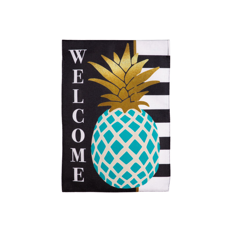 Evergreen Flag,Pineapple Burlap Garden Flag,12.5x0.2x18 Inches