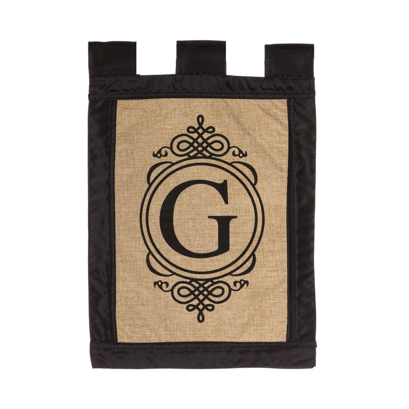 Evergreen Flag,Garden Sub Burlap Monogram G Flag,12.5x0.25x18 Inches