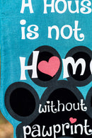 Paw Prints Garden Burlap Flag,14b3731bl