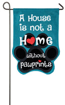 Paw Prints Garden Burlap Flag,14b3731bl