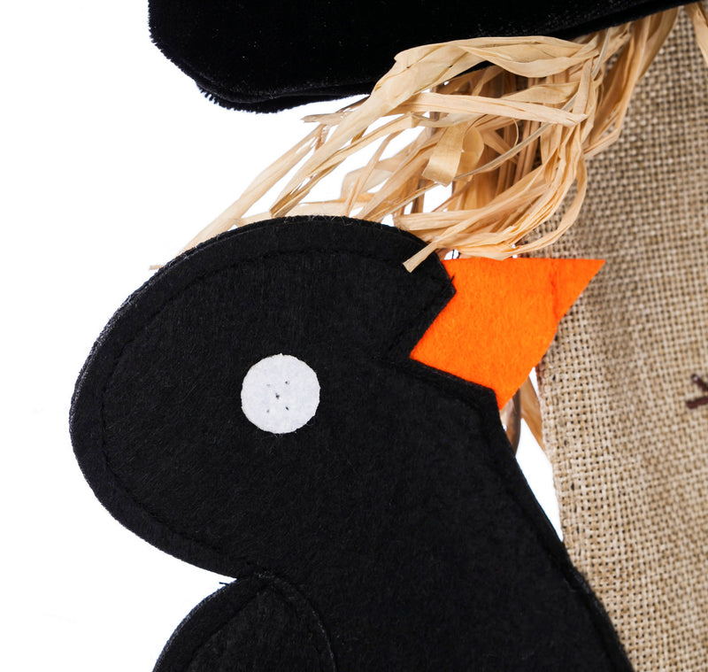 Scarecrow Season Garden Burlap Flag,14b4516bl