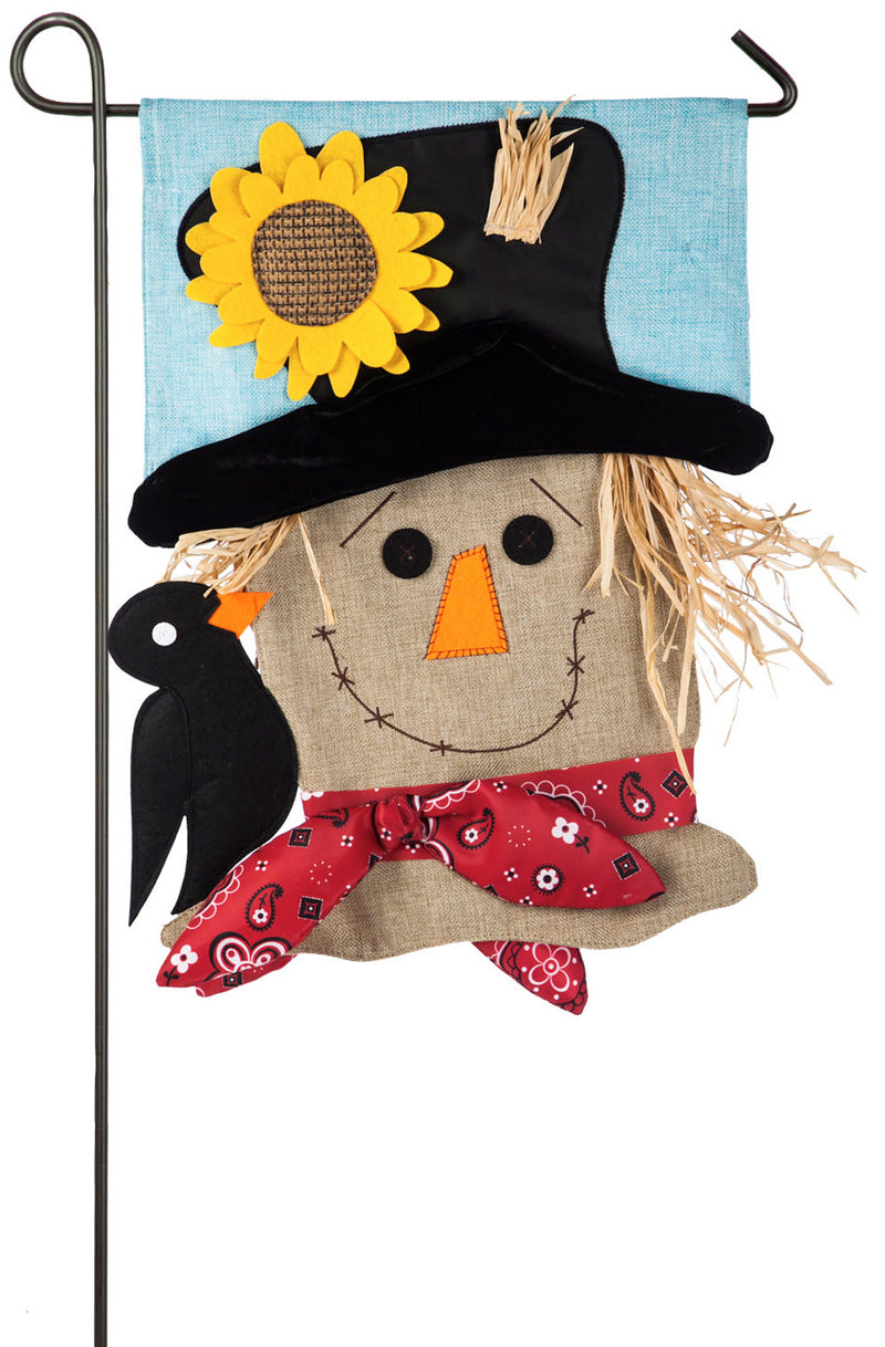 Evergreen Flag,Scarecrow Season Garden Burlap Flag,12.5x18x0.25 Inches