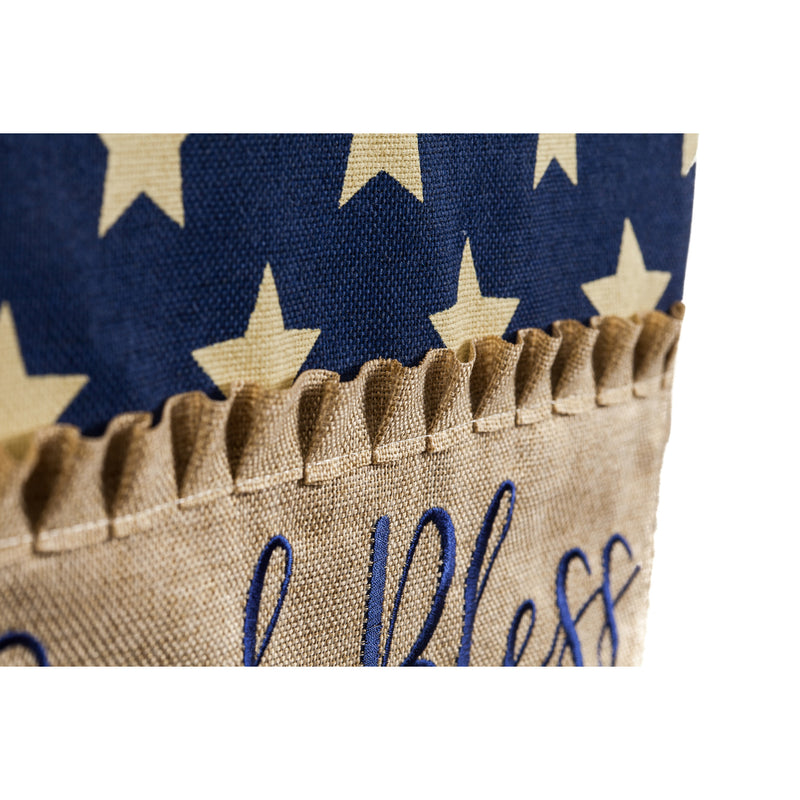 Evergreen Flag,God Bless this Porch Garden Burlap Flag,18x12.5x0.2 Inches