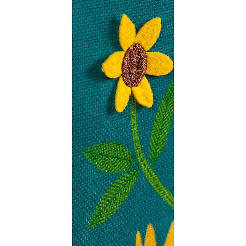 Evergreen Flag,Sunflower Welcome Garden Burlap Flag,12.5x0.19x18 Inches
