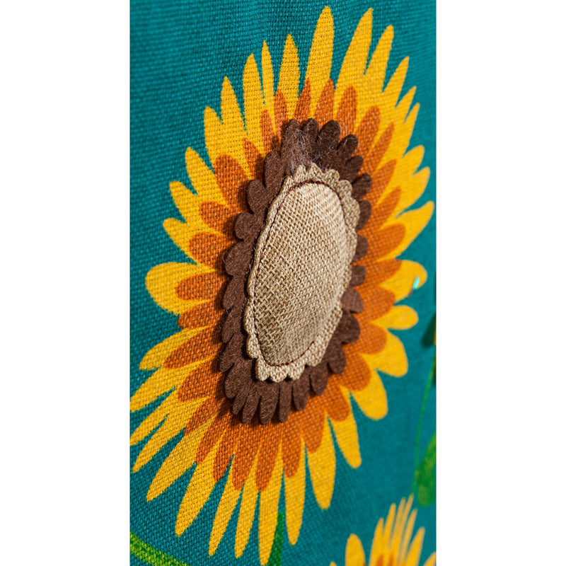 Evergreen Flag,Sunflower Welcome Garden Burlap Flag,12.5x0.19x18 Inches