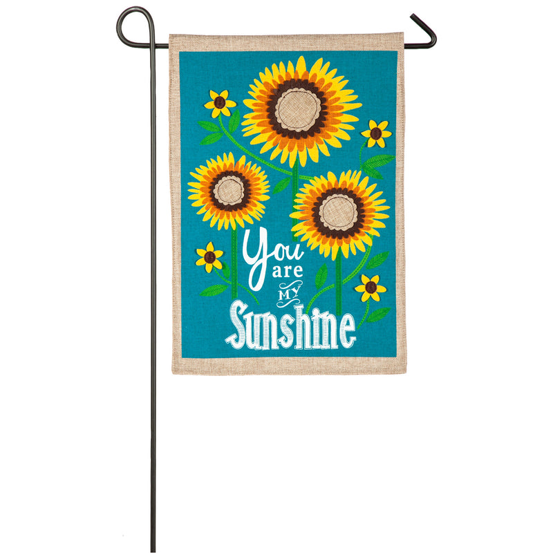 Evergreen Flag,Sunflower Welcome Garden Burlap Flag,12.5x0.19x18 Inches