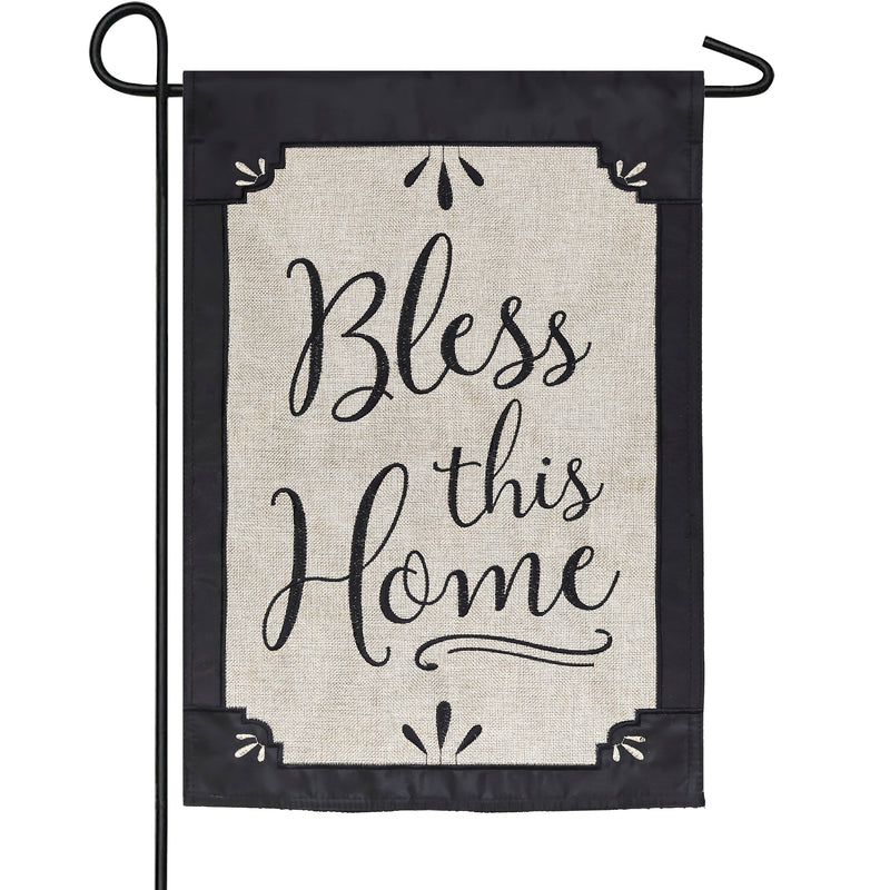 Evergreen Flag,Bless This Home Garden Burlap Flag,12.5x0.2x18 Inches