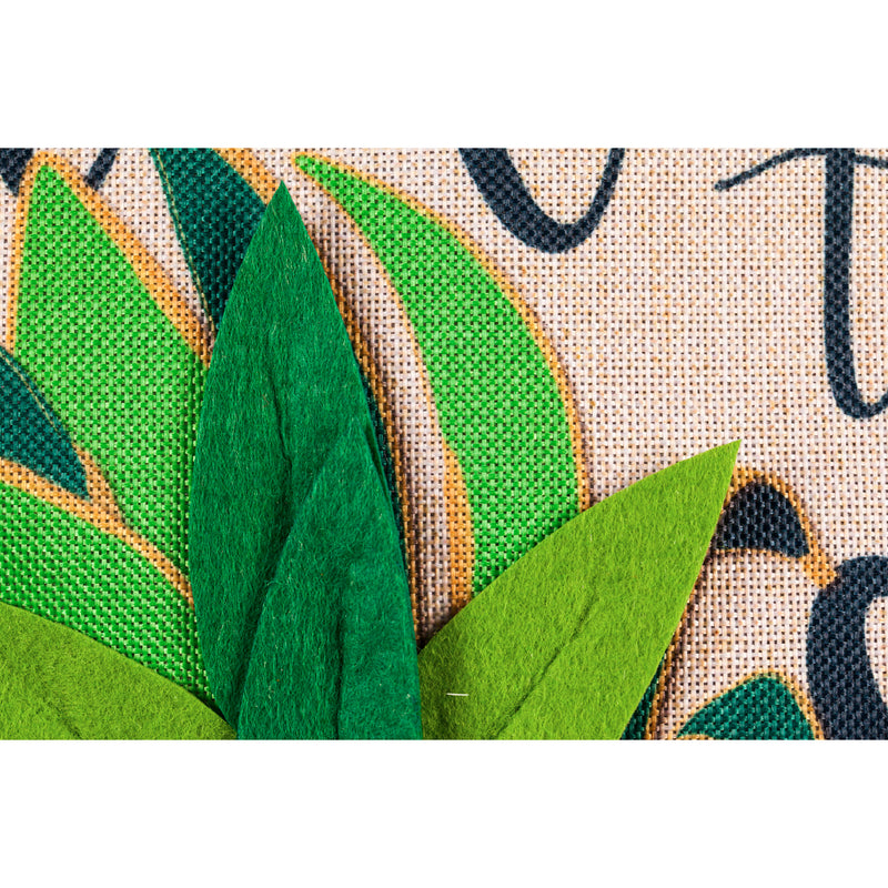 Evergreen Flag,Welcome to Our Home Pineapple Garden Burlap Flag,12.5x0.15x18 Inches