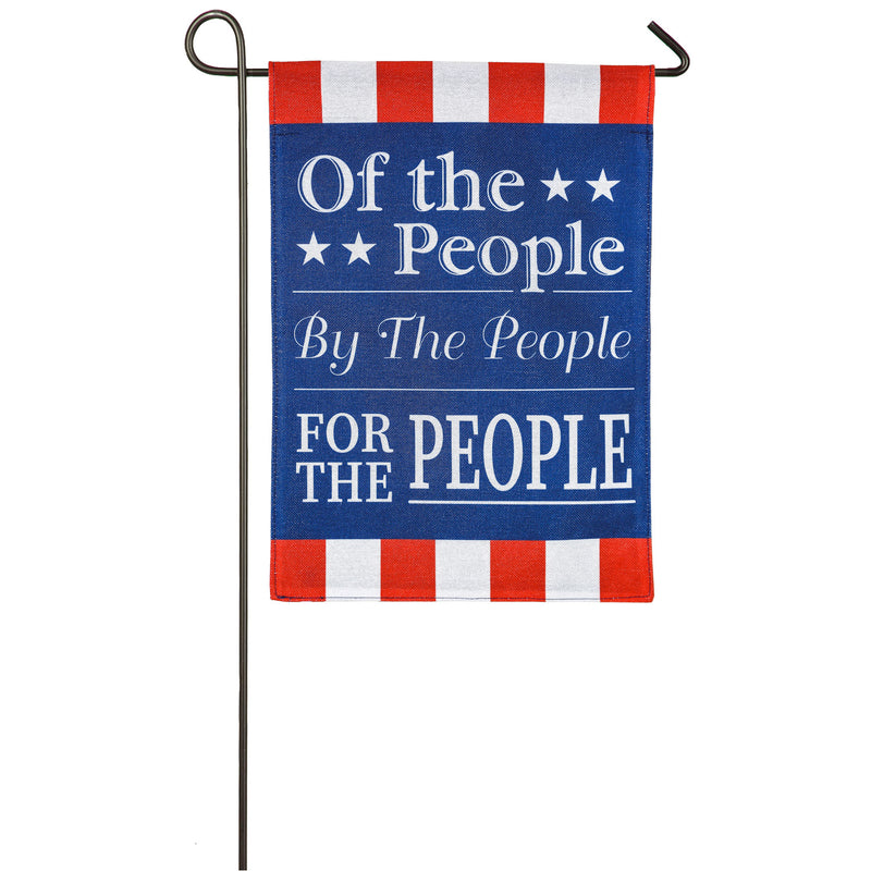 Evergreen Flag,For the People Garden Burlap Flag,12.5x0.15x18 Inches