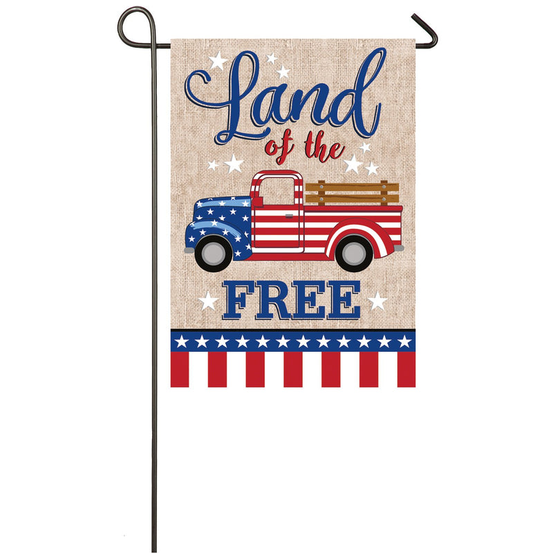 Evergreen Flag,Patriotic Truck Garden Burlap Flag,12.5x0.15x18 Inches