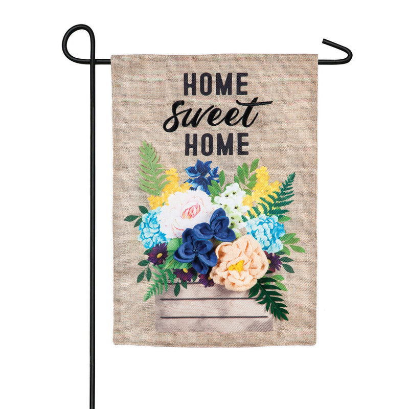 Evergreen Flag,Wood Flower Crate  Garden Burlap Flag,12.5x0.5x18 Inches