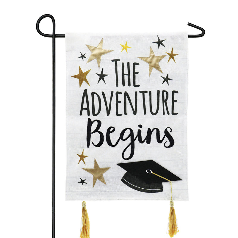 Evergreen Flag,Graduation Adventure Garden Burlap Flag,12.5x0.2x18 Inches