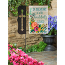 In Memory of a Life Beautifully Lived Garden Burlap Flag,14b9485