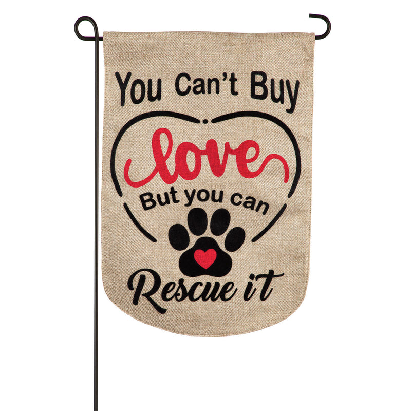 Evergreen Flag,You Can't Buy Love Garden Burlap Flag,12.5x0.2x18 Inches