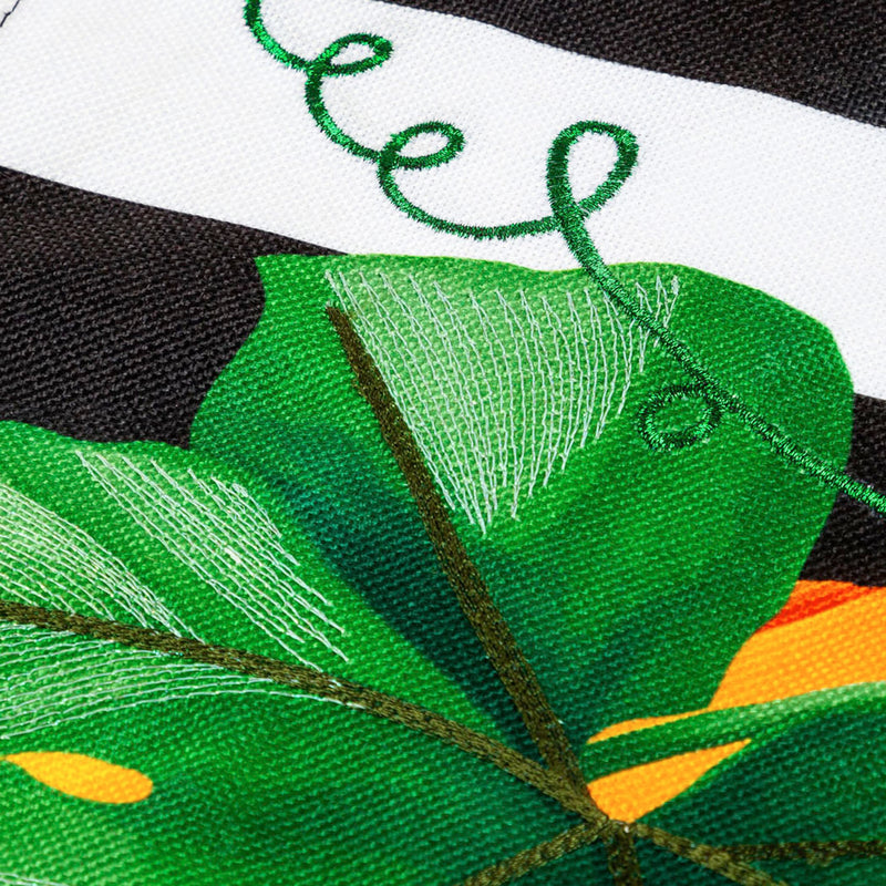 Evergreen Flag,Pumpkin Stripe Garden Burlap Flag,12.5x0.2x18 Inches