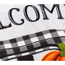 Pumpkin Plaid Truck Garden Burlap Flag,14b9900