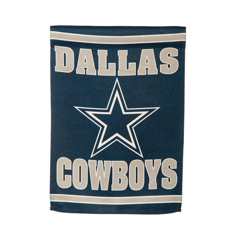 Evergreen Flag,Embossed Suede Flag, GDN Size, Dallas Cowboys,12.5x0.2x18 Inches